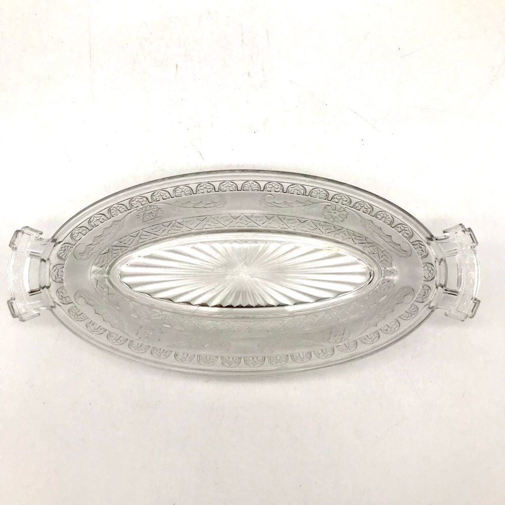 Vintage Jeanette Small Pressed Glass Tray Candy Trinkets